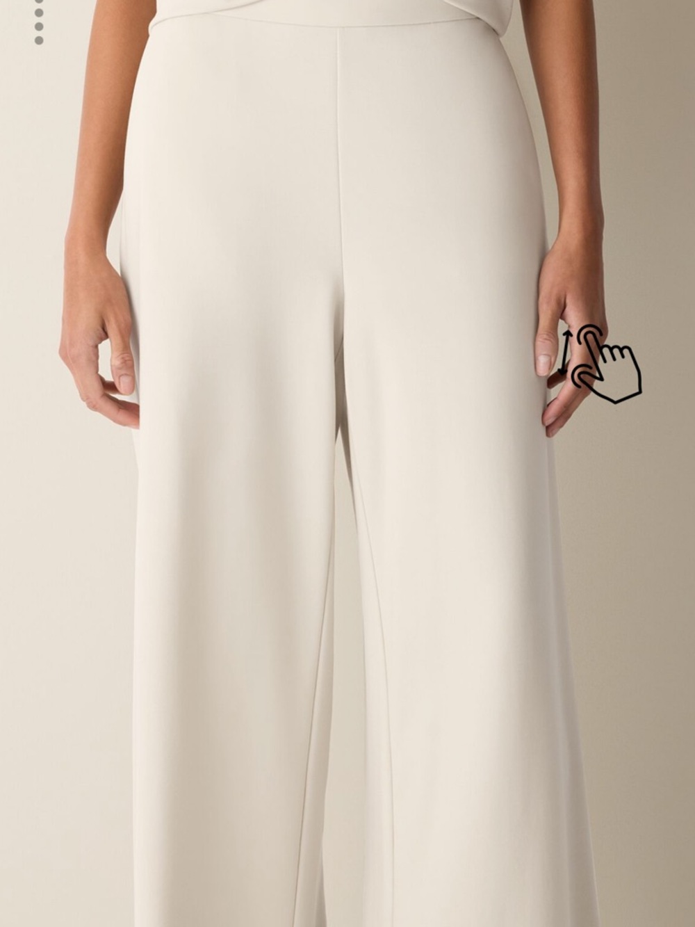 Eileen Fisher Small Lightweight Ponte Wide-Leg Pant - Picture 2 of 6
